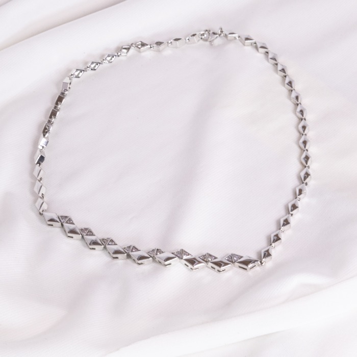 Vip Özel Seri Baklava Model  Silver Kolyemiz