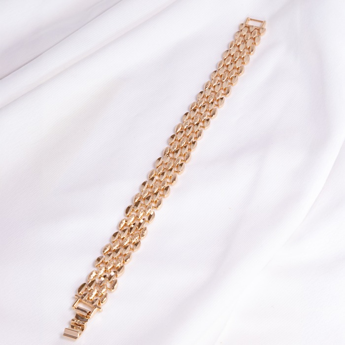 Premium Hasır Model Kum Detaylı Rose Bileklik